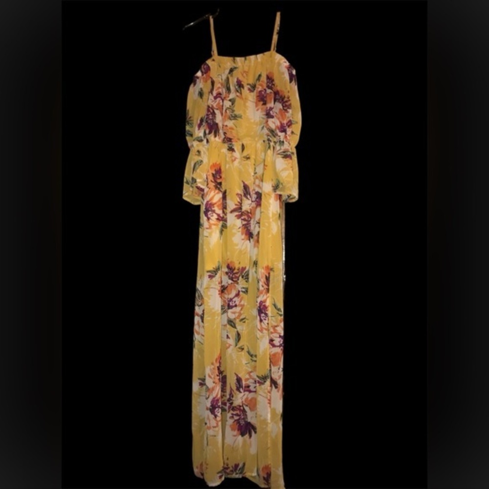 Off Shoulder Floral Maxi Dress